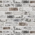 thumbnail image 1 of Papel tapiz de ladrillo PeonyQueen 44x1000 cm gris y blanco autoadhesivo, 1 of 7