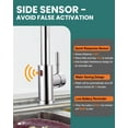 thumbnail image 3 of Wowow Touchless Single Handle Pull Down Sprayer Kitchen Faucet with Deck Plate in Polished Chrome, 3 of 5