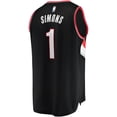 thumbnail image 3 of Men's Fanatics Anfernee Simons Black Portland Trail Blazers Fast Break Replica Player Jersey - Icon Edition, 3 of 3