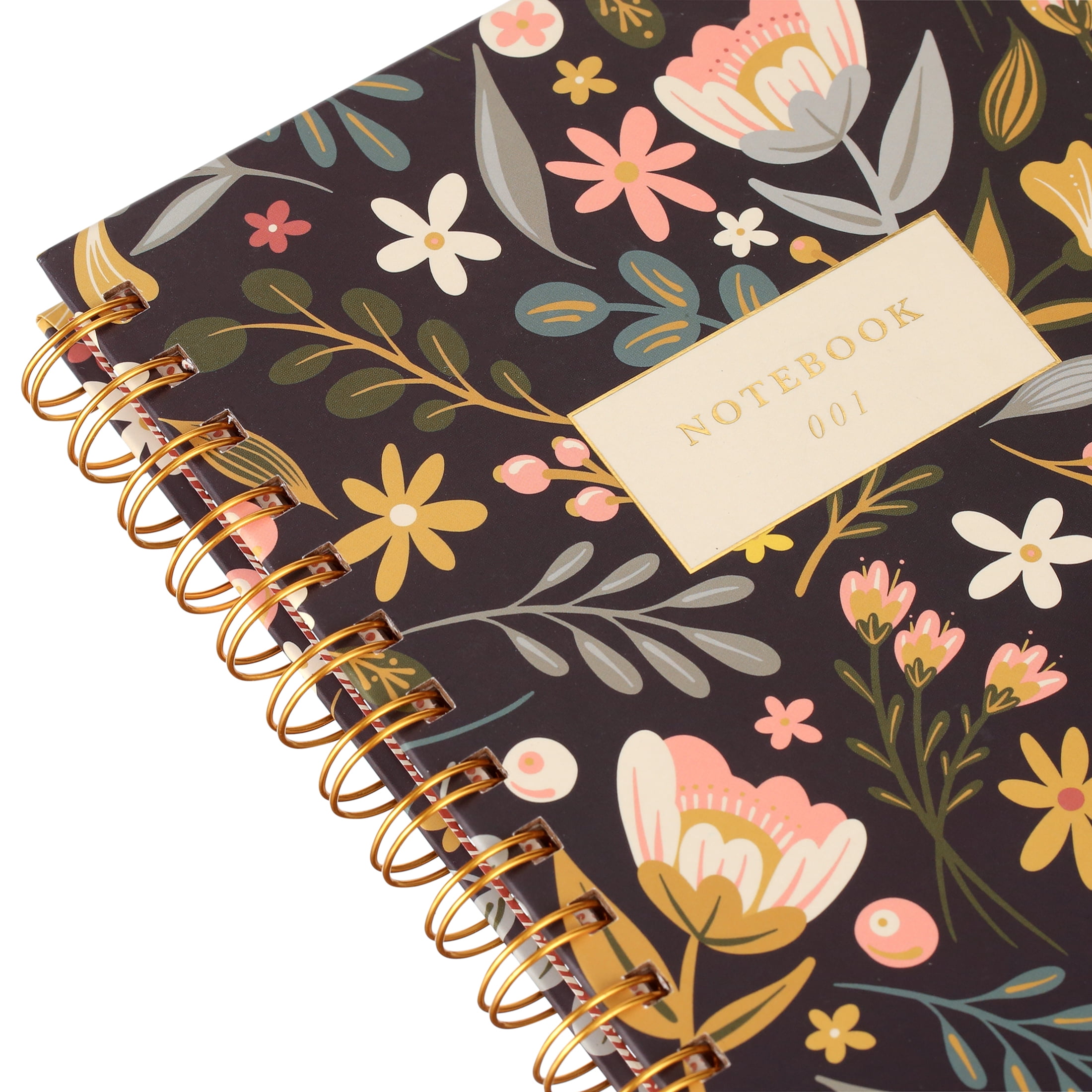 Pen+Gear 6. 4" x 8" Hardcover Journal, Floral,Includes Sticker Sheet And Heavy-Duty Pocket