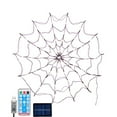 thumbnail image 2 of BSJJY Halloween Decorations Spider Web Lights, 60 LED 8 Modes Solar Operated Waterproof Net Lights with Black Spider, Halloween Indoor Outdoor Décor for Home Yard Garden Window, 1pc, 2 of 8