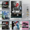 thumbnail image 2 of Shower Curtain Waterproof Polyester Fabric Paint Colorful Bath Curtains Initial D Home Bathroom Decor Curtain With Hook 155X184A3 YL180x240cm, 2 of 6
