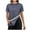 Gray2, variant on Women's Post Shoulder Shirts 3/4 Sleeve Button down Soft Casual Tops for Chemo Port Access, Blue L