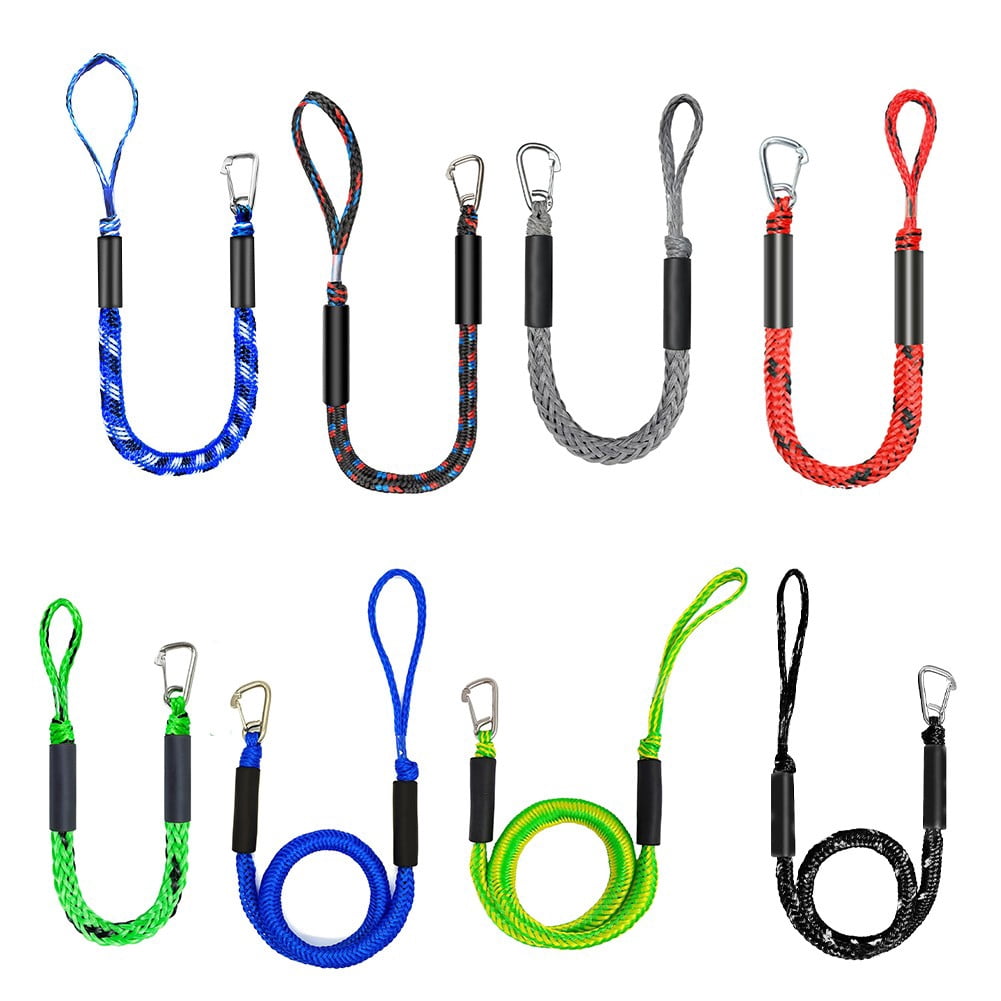 CENL 4-5.5ft 2PCS Bungee Dock Line Mooring Rope Cords For Kayaks Boats Marines Stretch Retractable And Convenient Accessories