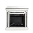 thumbnail image 2 of LED Electric Fireplace with Faux Diamond Inlays Silver - Saltoro Sherpi, 2 of 5
