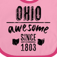 thumbnail image 4 of Inktastic Ohio Awesome Since 1803 Boys or Girls Baby Bib, 4 of 4