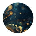 thumbnail image 4 of PIKWEEK Waterproof Resistant Fabric Round Tablecloth Gold and Blue Abstract Art White, 4 of 8