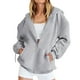 thumbnail image 2 of Gibobby Sudadera mujer, Sudadera con Capucha de Manga Larga con Cierre y Bolsillo Canguro para Mujer(Gris,G), 2 of 5