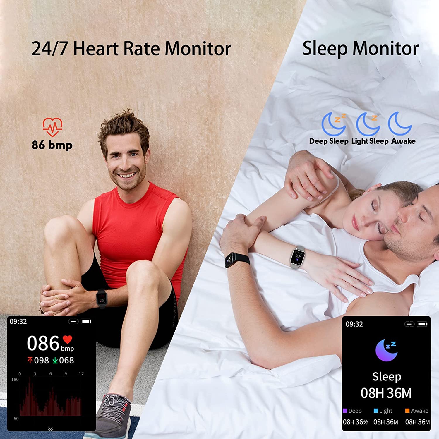 AiMoonsa Smart Watch for Women men,Fitness Tracker with Heart Rate Monitor,  Activity Tracker Smartwatch,5ATM | Walmart Canada