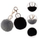 thumbnail image 4 of 2pcs Pompom Keychian Adorable esponjoso llavero Pompom Bag Pendse Pelge Llavero Cadena de llave, 4 of 4