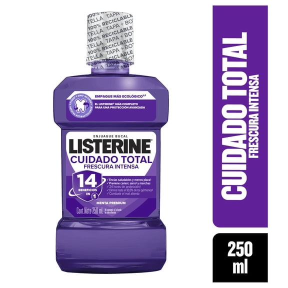 Enjuague bucal Listerine Total Care sabor menta 250 ml