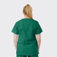 thumbnail image 2 of SPECTRUM UNIFORMS Scrub Tops Medical Unisex V-Neck Yoga Soft Fabric Medical Professionals Hospital and Lab Workwear Nurse Top Hunter Green, 2 of 5