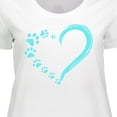 thumbnail image 4 of Inktastic Paw Print Heart Women's Plus Size T-Shirt, 4 of 5