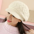 thumbnail image 2 of Ausyst Hats Clearance! And Winter Beley D-uck Thickened Warm Knit With Hood, 2 of 4