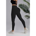 thumbnail image 6 of Women Yoga Sports Ribbed Seamless Leggings High Waisted Workout Gym Yoga Pants Quick-Drying Black L, 6 of 8