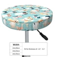 thumbnail image 4 of Balery Colorful Dog Fundas de asiento para taburete de bar redondo de tela de terciopelo ajustables que protegen de arañazos y manchas para sillas de 14 a 17 pulgadas.-14 inch, 4 of 7