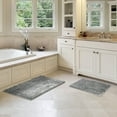 thumbnail image 2 of 2 Pieces Bathroom Rugs, Non Slip Absorbent Velvety-Soft Butter Chenille Bath Mat Set (Grey), 2 of 6