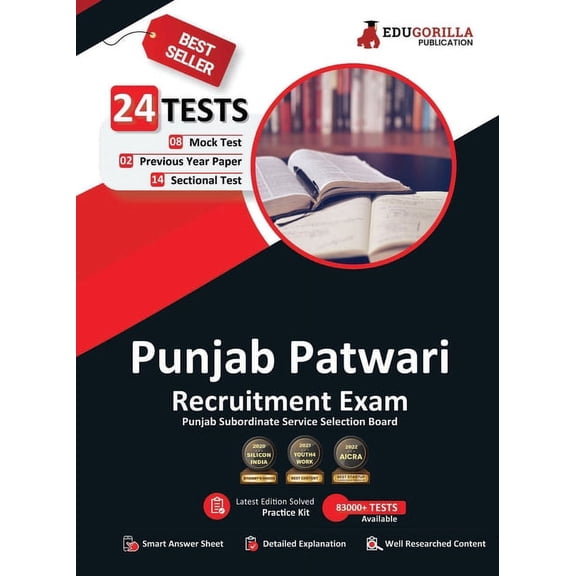 Punjab Patwari Recruitment Exam 2023 - 8 Mock Tests, 14 Sectional Tests and 2 Previous Year Papers (1400 Solved Question, (Paperback)