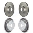 thumbnail image 1 of Genius Front Rear Coated Disc Brake Rotors Kit for Car Toyota Matrix Corolla Pontiac Vibe Celica Scion tC KG-100900, 1 of 9