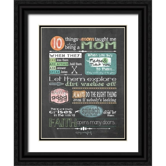 Crawford, Tonya 25x32 Black Ornate Wood Framed with Double Matting Museum Art Print Titled - Reminders from Mom