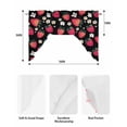 thumbnail image 5 of Strawberry Swag Valances for Windows, Small Curtains Drapes, Black Spring Summer Rustic Floral Fruit Kitchen Window Curtains Over Sink Rod Pocket Window Treatment Valance for Bedroom/Bathroom 56"x36", 5 of 5