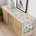thumbnail image 4 of Happy Easter Table Runner - 120 Inch Long, Kitchen Dining Table Runner Dresser Scarves, Green Blue Gnomes Bunny Flowers Striped Farmhouse Decor for Coffee Tables Wedding Party Banquet, 4 of 8