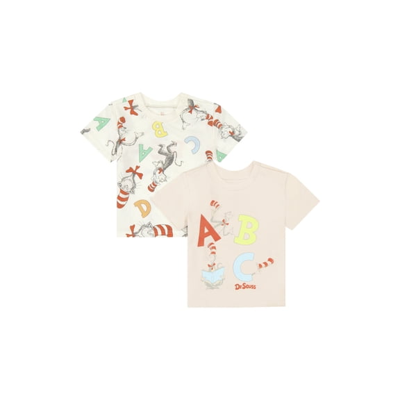 The Cat In The Hat Baby Boy 2 Pack Short Sleeve Tee Shirts, Sizes 0/3 Months-24 Months