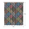 thumbnail image 5 of Multicolor Ethnic Mandala Pattern Shower Curtain 72"x84" ,Bathroom Decorative Shower Curtains Set with 12 Hooks,Modern Waterproof Washable Shower Curtain, 5 of 6