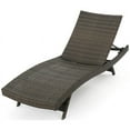 thumbnail image 1 of Noble House Thira Outdoor Wicker Chaise Lounge Chair Mix Mocha, 1 of 19