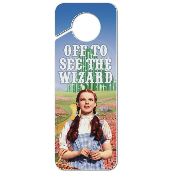 Wizard of Oz Dorothy Character Plastic Door Knob Hanger Sign