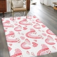 thumbnail image 2 of 3'x5' Rug for Living Room Bedroom, Valentine's Day Washable Area Rugs Non-Slip Carpet Mats, Pink Rainbow Love Heart Polka Dots Spring Indoor Low Pile Area Rug Runner for Kitchen, Mudroom, 2 of 8