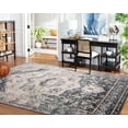 thumbnail image 3 of SAFAVIEH Vintage Persian Tarek Medallion Polyester Area Rug, Ivory/Blue, 8' x 10', 3 of 9