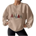 thumbnail image 2 of FcBaudy Chandails pour Femmes, Chandails Sans Capuche, Chandails pour Femmes Mode Femmes Noël Décontracté Dames Imprimé Ample Manches Longues Col Rond Chemisiers Chandails Sans Capuche Femmes Chemisier Polyester, 2 of 4