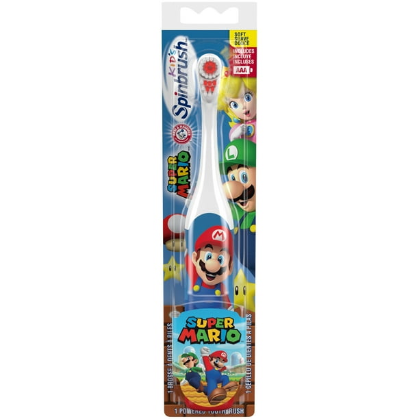 Arm & Hammer Kid's Spinbrush Super Mario Powered Toothbrush, 1 Count