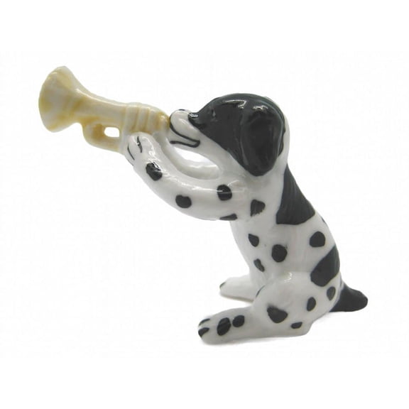 Miniature Musical  Dog With Trumpet