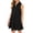Black, variant on Women's Sleeveless Shirt Dress, Button Down Surplice Neck Pleated Ruffle Dress, Casual Summer Day Dress
