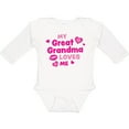 thumbnail image 3 of Inktastic Valentine's Day My Great Grandma Loves Me Hearts and Lips Boys or Girls Long Sleeve Baby Bodysuit, 3 of 5
