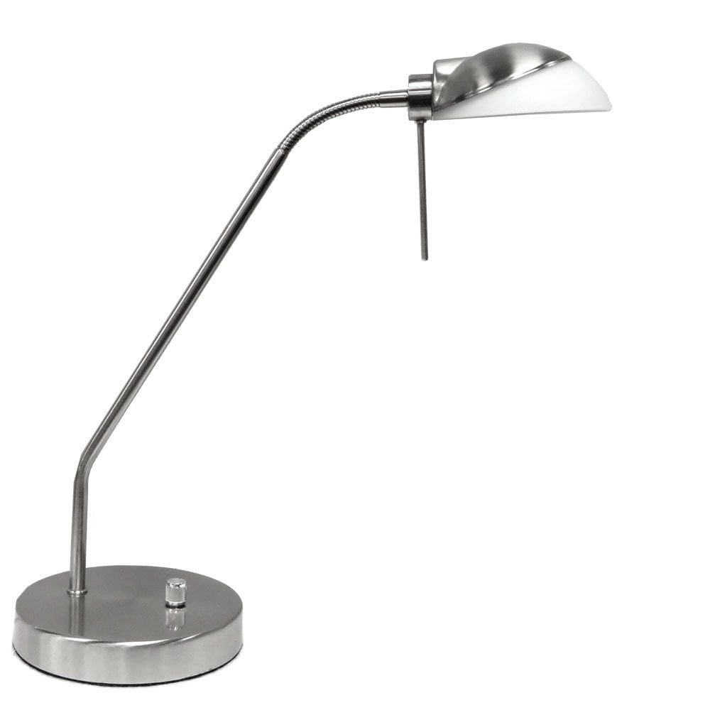 Dainolite Halogen Desk Lamp Satin Chrome