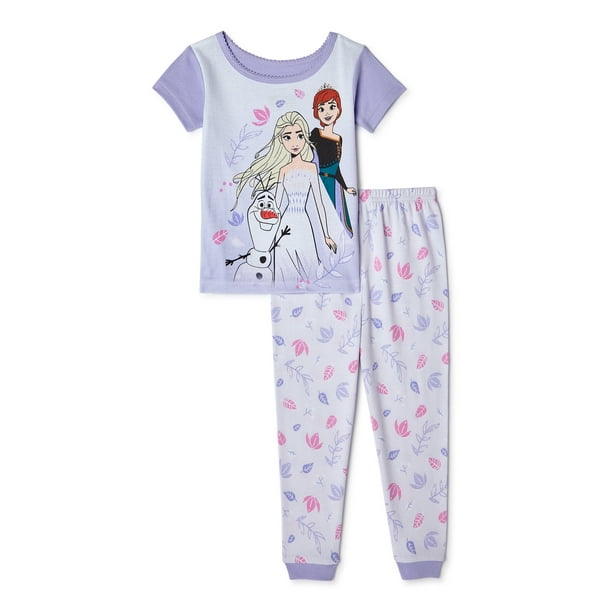 Disney Frozen Frozen 2 Toddler Girls' Cotton Pajamas, 2 Piece Set
