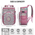 thumbnail image 4 of Cooler Backpack Mandala Ethnic Zen Pattern, Leak Proof Lunch Backpack, Tribal Abstract Floral Design Bag for Outdoor Beach Camping, 4 of 6