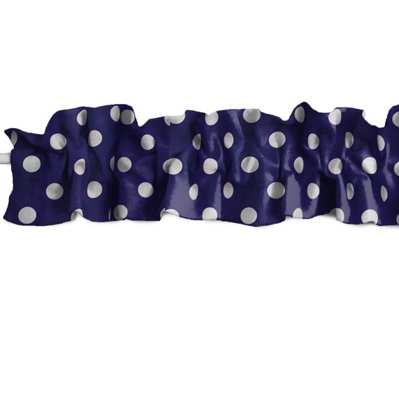 Polka Dots Cotton Curtain Sleeve Topper Window Treatment