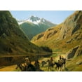 thumbnail image 2 of Farny, Henry 14x12 Gold Ornate Wood Framed with Double Matting Museum Art Print Titled - Indian Maurauders In Party Fording Stream, 2 of 4