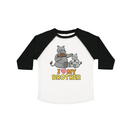 

Inktastic I Love My Brother Hippos Gift Toddler Boy or Toddler Girl T-Shirt