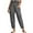 Gray, variant on VSSSJ Women's Cotton Linen Trousers Regular Fit Elastic Waist Solid Color Straight Leg Nine Point Pants Leisure Fashion Lightweight Pant with Pockets Green01 XXXXL