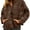 Brown, variant on Women's Oversized Lightweight Down Coat Long Sleeve Zip Packable Short Puffer Jackets