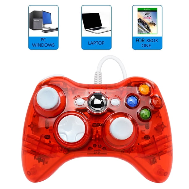 Control de juego Controlador de juegos Controlador de juegos de doble choque USB con cable para Microsoft Xbox 360