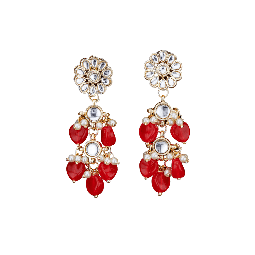 Womens Jewellery and Accessories Ethnic Party Gold Indian Earrings Pakistani Earrings Ruby Red Pakistani Jewellery Hyaline London
