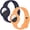 Midnight Blue + Papaya, variant on 2 Pack AirTag Bracelet for Kids, Adjustable Watch-Style Wristband, Waterproof Silicone AirTag Holder, Anti-Lost GPS Tracker Compatible with Apple AirTag 1st/2nd Gen