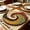 C, variant on 6 Pack Gradient Placemats 14 Inch - Woven Round Table Mats with Earth Tone Spiral Design, Heat Resistant Waterproof Dining Decor for Farmhouse