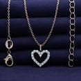 thumbnail image 6 of 18K Rose Gold Plated Open Heart Pendant Necklace for Women, 1/5 Carat (ctw) Moissanite Diamond Pendant Necklace Jewelry 16"+2" Inch Extender (0.20 Cttw), 6 of 6